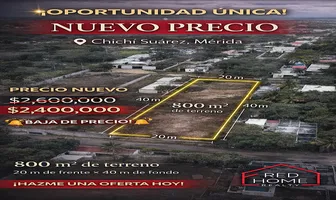 Foto de inmueble en Sin nombre de calle #S/N, Col. Chichi Suárez C.P. 97306, Mérida