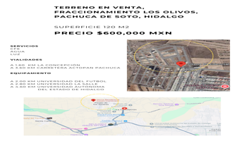 Foto de inmueble en Los Olivos, 42039 Pachuca de Soto, Hgo. #s/n, Col. Paseo de los Solares C.P. 42113, Pachuca de Soto