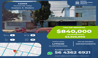Foto de inmueble en C. Tetrazzini 232, Vallejo, Gustavo A. Madero, 07870 Ciudad de México, CDMX #232, Col. Vallejo C.P. 07870, Gustavo A. Madero