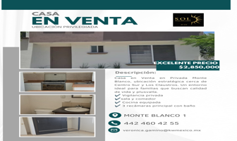 Foto de inmueble en Monte Blanco 1ra Secc, 76087 Santiago de Querétaro, Qro., Col. Villas del Rincón C.P. 76087, Querétaro