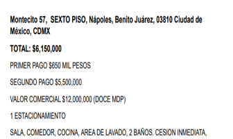 Foto de inmueble en Montecito 57, Nápoles, Benito Juárez, 03810 Ciudad de México, CDMX #57, Col. Napoles C.P. 03810, Benito Juárez