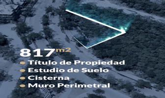 Foto de inmueble en Selvazama Lote 817m2 en MONDO OPORTUNIDAD DE INVERSION TULUM #s/n, Col. Aldea Zama C.P. 77760, Tulum