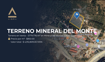 Foto de inmueble en Casas Quemadas, 42137 Mineral del Monte, Hgo. #s/n, Col. Vizcaínas C.P. 42137, Mineral del Monte