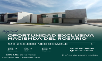Foto de inmueble en Residencial Hacienda el Rosario, 27106 Torreón, Coah. #s/n, Col. Hacienda del Rosario C.P. 27106, Torreón