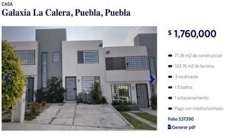 Foto de inmueble en  , Col. Galaxia la Calera C.P. 72595, Puebla