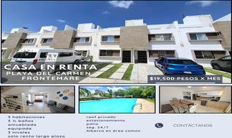 Foto de inmueble en Casa  en Renta de 3 Habitaciones Amueblada en Playa del Carmen Fracc. Frontemare, Col. Playa del Carmen C.P. 77710, Solidaridad