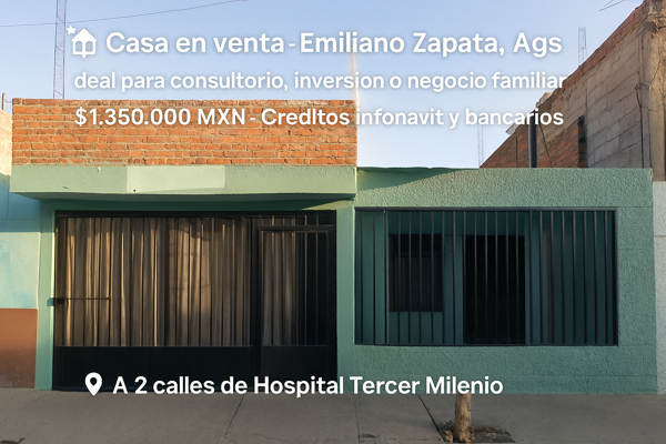 Foto de inmueble en Sixto Verduzco 221 #221, Col. Emiliano Zapata C.P. 20298, Aguascalientes