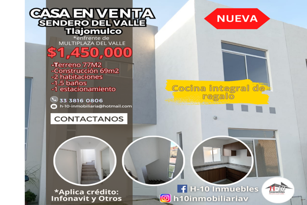 Foto de inmueble en Sendero del Valle, Creta 122, Fraccionamiento Real del Valle, 45640 Fraccionamiento Real del Valle,  #122, Col. Las Víboras (Fraccionamiento Valle de las Flores) C.P. 45640, Tlajomulco de Zúñiga
