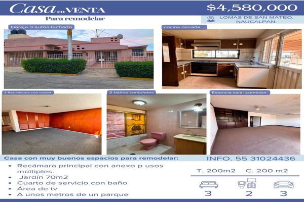 Foto de inmueble en Tabacos 18, Col. Lomas de San Mateo C.P. 53200, Naucalpan de Juárez