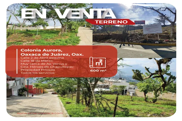 Foto de inmueble en 2 de Abril, Col. Aurora C.P. 68045, Oaxaca de Juárez