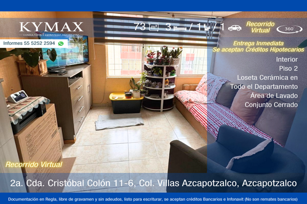 Foto de inmueble en 2a. Cda. Cristóbal Colón, Col. Azcapotzalco C.P. 02070, Azcapotzalco