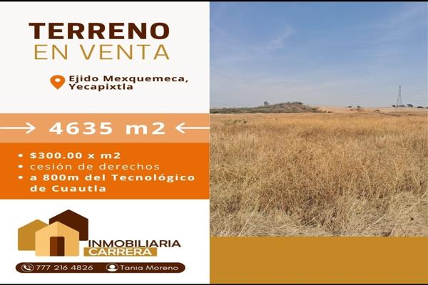 Foto de inmueble en Ejido Mexquemeca #s/n, Col. Mexquemeca C.P. 62827, Yecapixtla