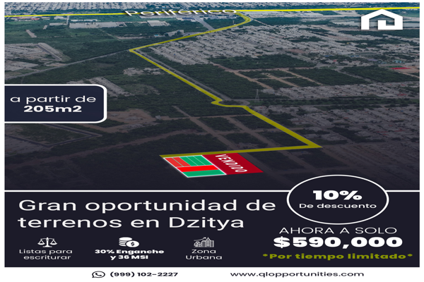 Foto de inmueble en 97302 Dzityá, Yuc. #s/n, Col. Dzitya C.P. 97302, Mérida