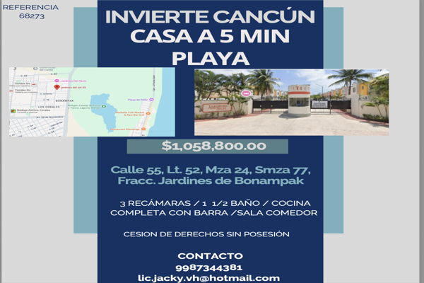 Foto de inmueble en C. 55 Supermanzana 77 Cancún, Q.R., Col. Supermanzana 77 C.P. 77528, Benito Juárez