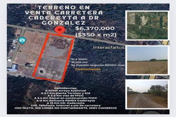 Foto de inmueble en CARRETERA CADEREYTA A DR GONZALEZ, Col. Garza Cantú C.P. 67480, Cadereyta Jiménez