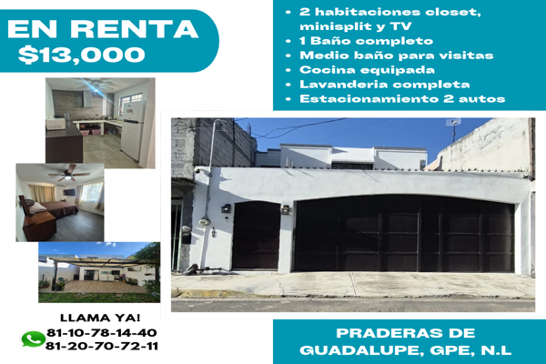 Foto de inmueble en Berrendo 109, Praderas de Guadalupe, 67203 Guadalupe, N.L. #109, Col. Praderas de Guadalupe C.P. 67203, Guadalupe