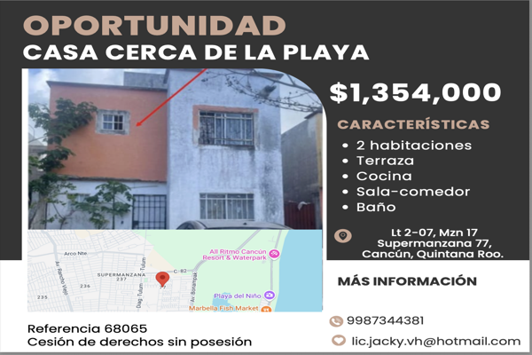 Foto de inmueble en lote 2-07 manzana 17 , Col. Supermanzana 77 C.P. 77528, Benito Juárez