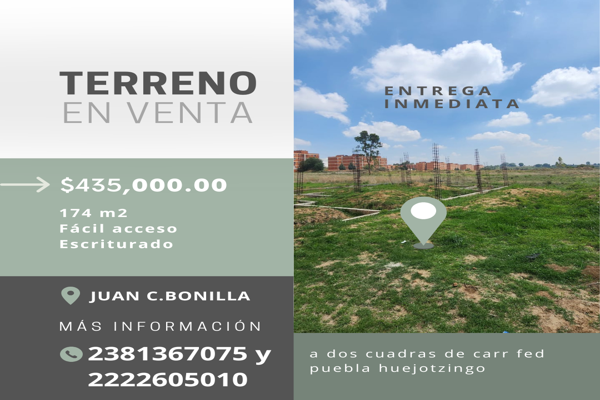 Foto de inmueble en PRIMERA PRIVADA SAN LUCAS NEXTETELCO #s/n, Col. Cuanalá C.P. 72640, Juan C. Bonilla