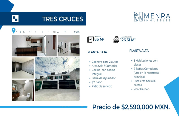 Foto de inmueble en Fray Francisco de Moya  #s/n, Col. Tres Cruces C.P. 72595, Puebla