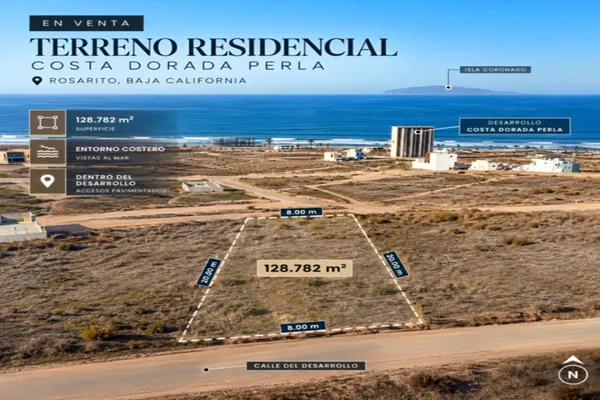 Foto de inmueble en Perla Manzana 43 #Lote 22, Col. Campestre La Mina de San Antonio C.P. 22705, Playas de Rosarito