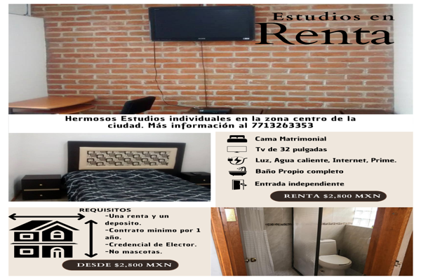 Foto de inmueble en Cerrada de bravo  #102b, Col. Centro C.P. 42000, Pachuca de Soto