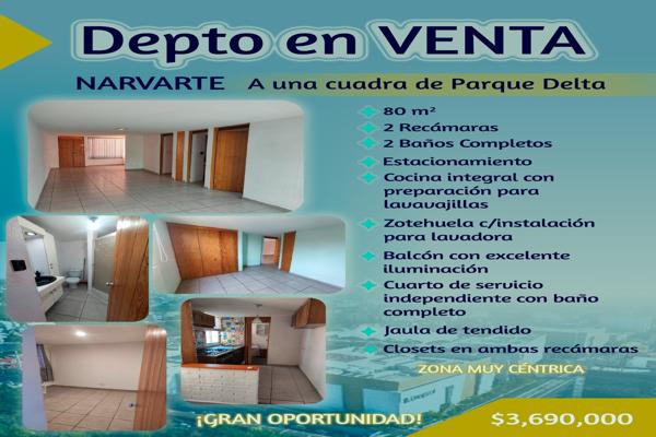 Foto de inmueble en Uxmal 56, Narvarte Poniente, Benito Juárez, 03020 Ciudad de México, CDMX #56Int. 302, Col. Esperanza C.P. 03020, Benito Juárez