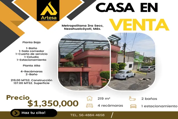 Foto de inmueble en Alamos #190, Col. Metropolitana Tercera Sección C.P. 57750, Nezahualcóyotl
