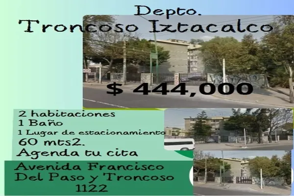 Foto de inmueble en AV.FRANCISCO DEL PASO Y TRONCOSO #1122, Col. Los Picos de Iztacalco Sección 1a C.P. 08770, Iztacalco