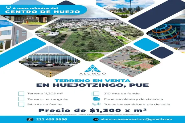 Foto de inmueble en AVENIDA LAS HUERTAS, Col. Huejotzingo Centro C.P. 74160, Huejotzingo