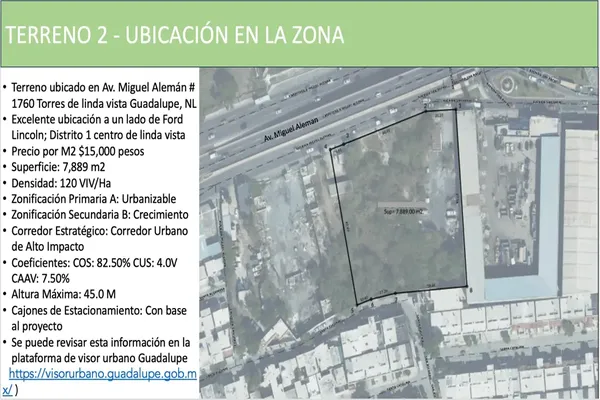 Foto de inmueble en Av. Miguel Aleman #1760, Col. Torres Lindavista C.P. 67126, Guadalupe