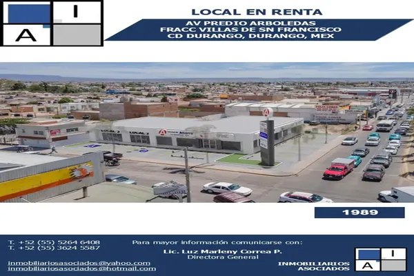 Foto de inmueble en AV PREDIO LAS ARBOLEDAS, Col. Villas de San Francisco C.P. 34287, Durango