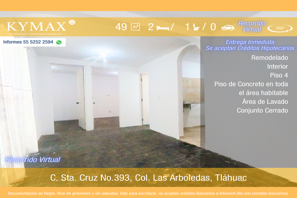 Foto de inmueble en C. Sta. Cruz, Col. Las Arboledas C.P. 13219, Tláhuac