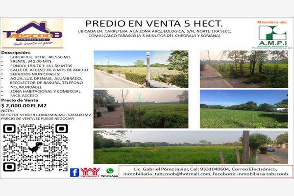 Foto de inmueble en CARRETERA A LA ZONA ARQUEOLOGICA, Col. Norte 1a Secc (Buena Vista) C.P. 86650, Comalcalco