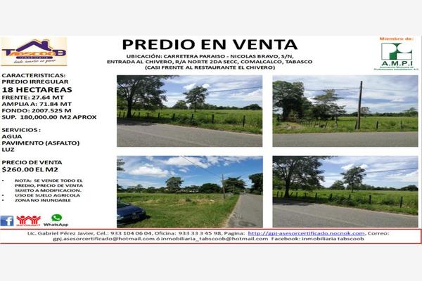 Foto de inmueble en Carretera Libertad Chichicapa (Chivero), Col. Independencia 1ra. Sección C.P. 86650, Comalcalco
