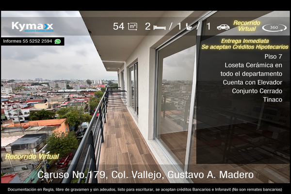 Foto de inmueble en Caruso, Col. Vallejo C.P. 07870, Gustavo A. Madero