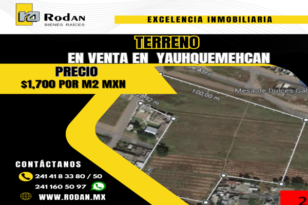 Foto de inmueble en Calle 2 de Abril #s/n, Col. Santa Úrsula Zimatepec C.P. 90450, Yauhquemehcan