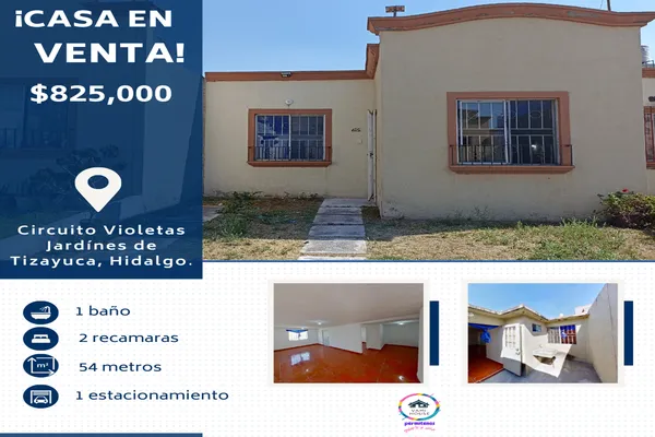 Foto de inmueble en Circuito Violetas #65, Col. Jardines de Tizayuca I C.P. 43803, Tizayuca