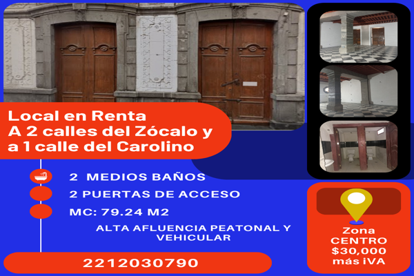 Foto de inmueble en 2 norte #2, Col. Centro C.P. 72000, Puebla