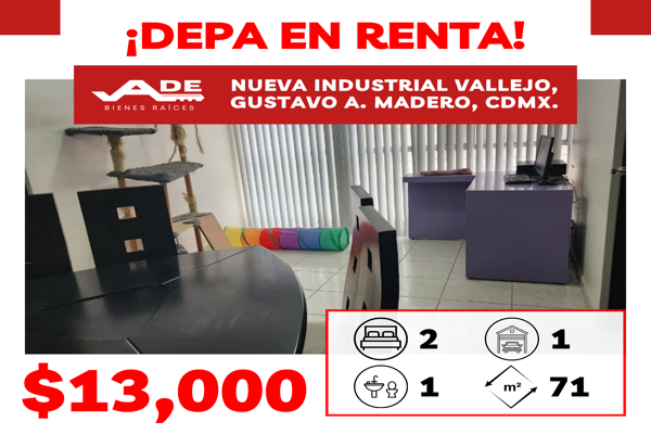 Foto de inmueble en Margarita Maza de Juárez, Nueva Industrial Vallejo, 07700 Ciudad de México, CDMX #s/n, Col. Nueva Industrial Vallejo C.P. 07700, Gustavo A. Madero