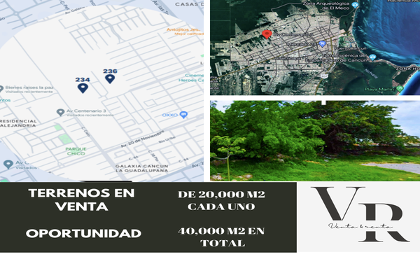 Foto de inmueble en lote 234 7 236manzana 01, Col. Supermanzana 223 C.P. 77517, Benito Juárez