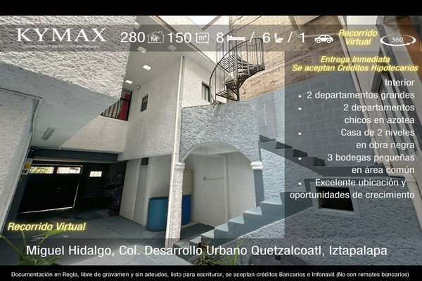 Foto de inmueble en Miguel Hidalgo, Col. Desarrollo Urbano Quetzalcoatl C.P. 09700, Iztapalapa