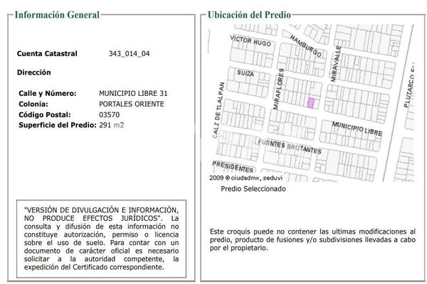 Foto de inmueble en MUNICIPIO LIBRE, Col. Portales Oriente C.P. 03570, Benito Juárez