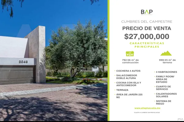 Foto de inmueble en Paseo de las lomas #2048, Col. Cumbres del Campestre C.P. 37128, León