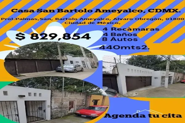 Foto de inmueble en PROLONGACION PALMAS #*, Col. San Bartolo Ameyalco C.P. 01800, Álvaro Obregón