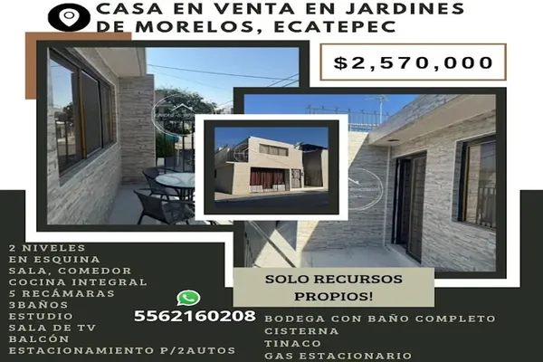 Foto de inmueble en Rio Lerma #2, Col. Jardines de Morelos Sección Ríos C.P. 55070, Ecatepec de Morelos