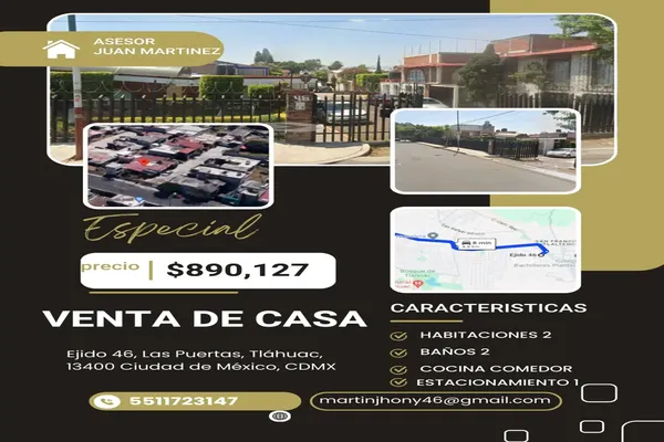 Foto de inmueble en  , Col. San Nicolás Tetelco C.P. 13700, Tláhuac